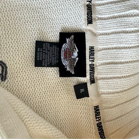 Vintage Y2K Harley Davidson knit motorcycle jacket size XL - Picture 3 of 7